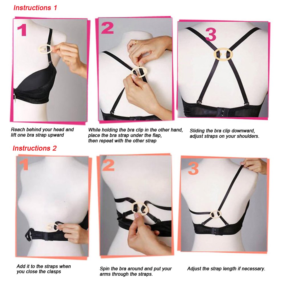 DoHope Cleavage Control Bra Strap Clips Conceal Straps to Racer back - 9pcs / 20pcs - Image 6