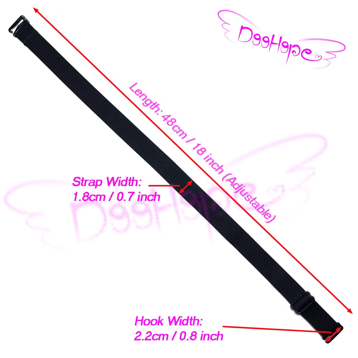 DoHope Shoulder Bra Straps Replacement 12mm 15mm 18mm Width Elastic Adjustable Removable Multi Color - Image 4