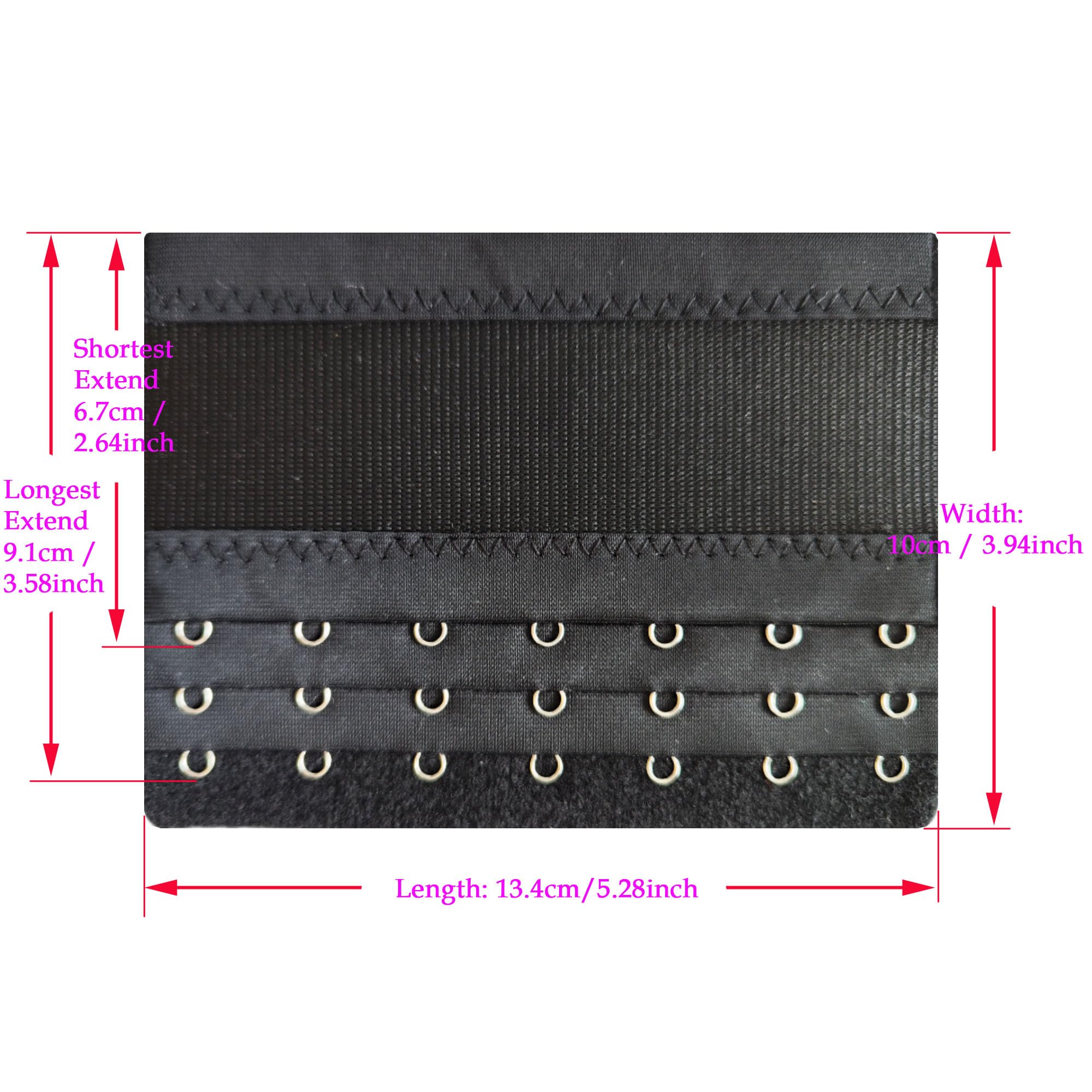 DoHope Women Elastic Bra Extenders 7 Hook for Plus Size Bras Back Extension Strap (4pcs 7 Hook Bra Extenders (Black, White, Dark Beige, Light Beige)) - Image 2